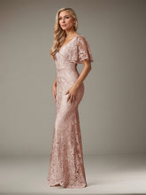 Trumpet/Mermaid V-Neck Floor-Length Tulle Mother of the Bride Dress